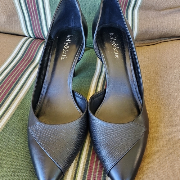 Kelly & Katie Black Virginia-Kk heels Sz 8.5 - Picture 1 of 3